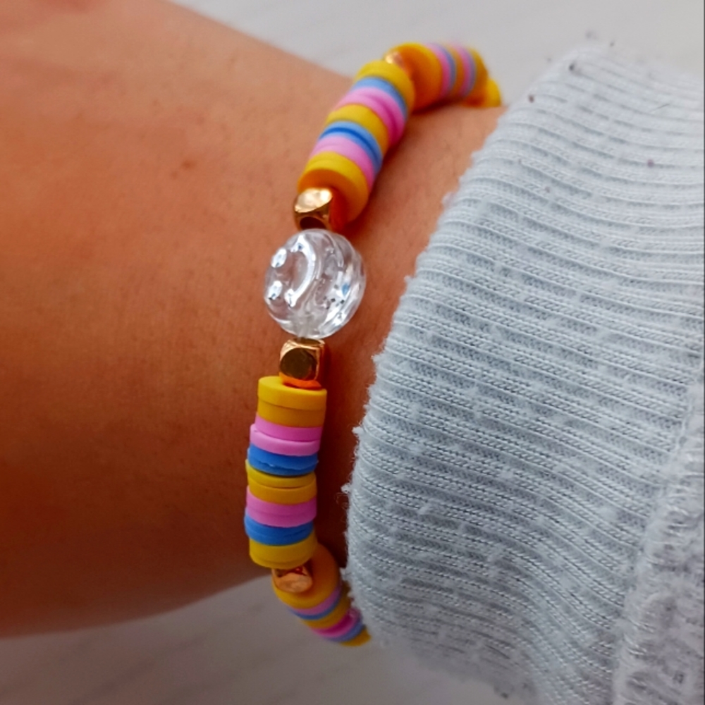 Clay beaded handmade bracelet!!!!